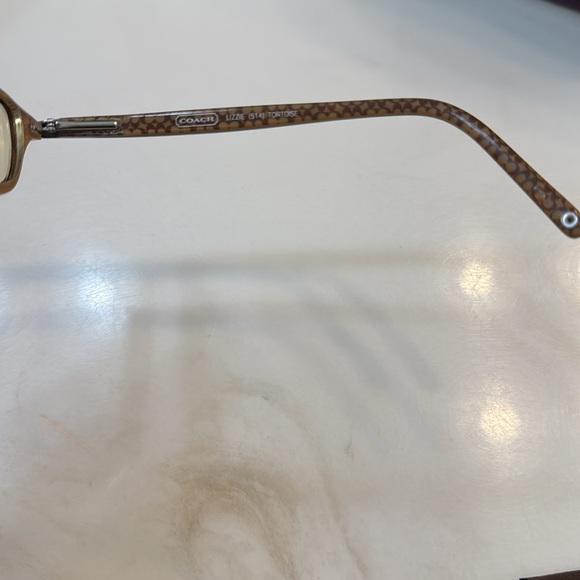 Coach Lizzie tortiseshell small rectangular eyeglasses  size 135 women’s petite - Picture 3 of 9